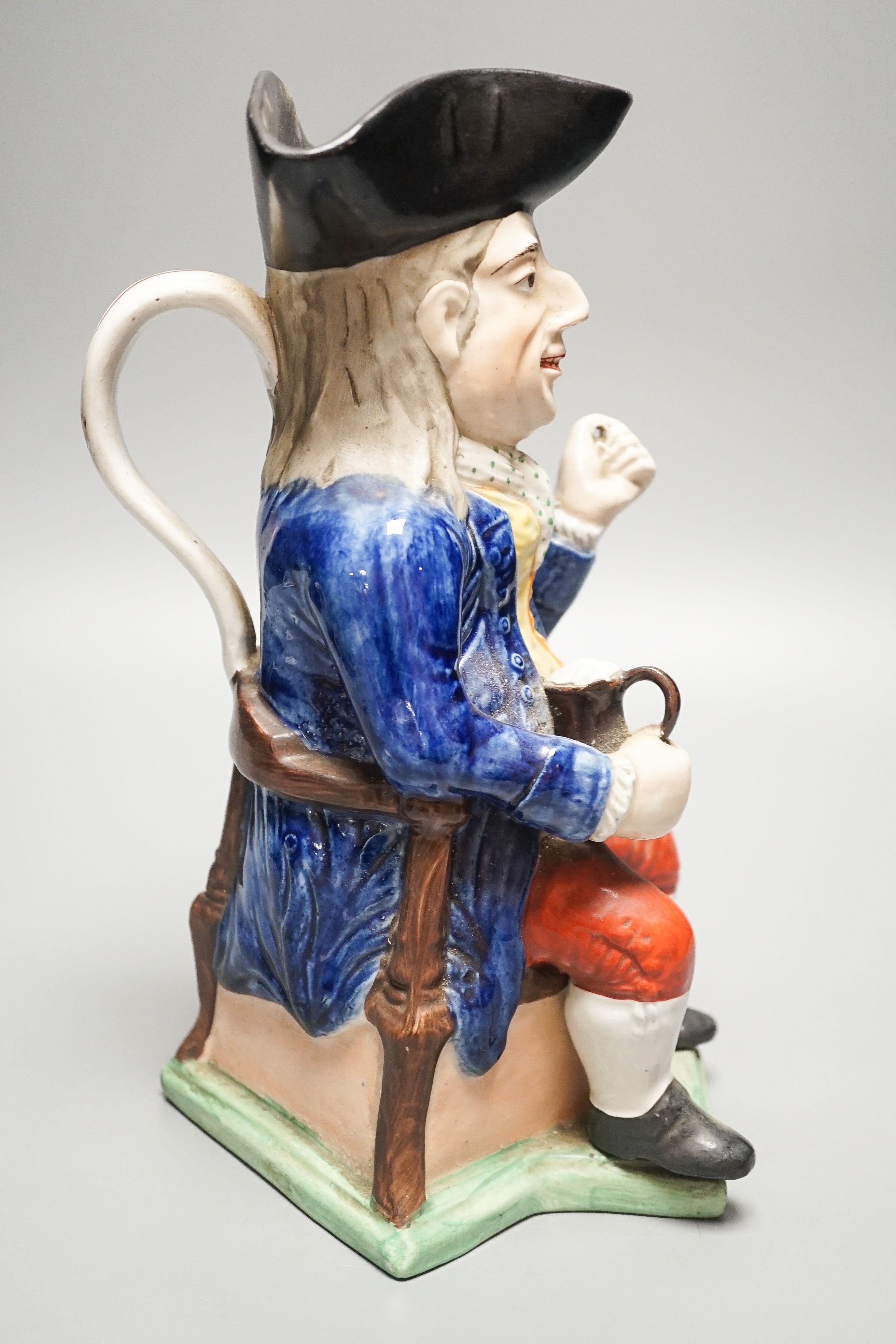 A William Kent Staffordshire ‘Squire’ Toby jug, c.1900, 28cm